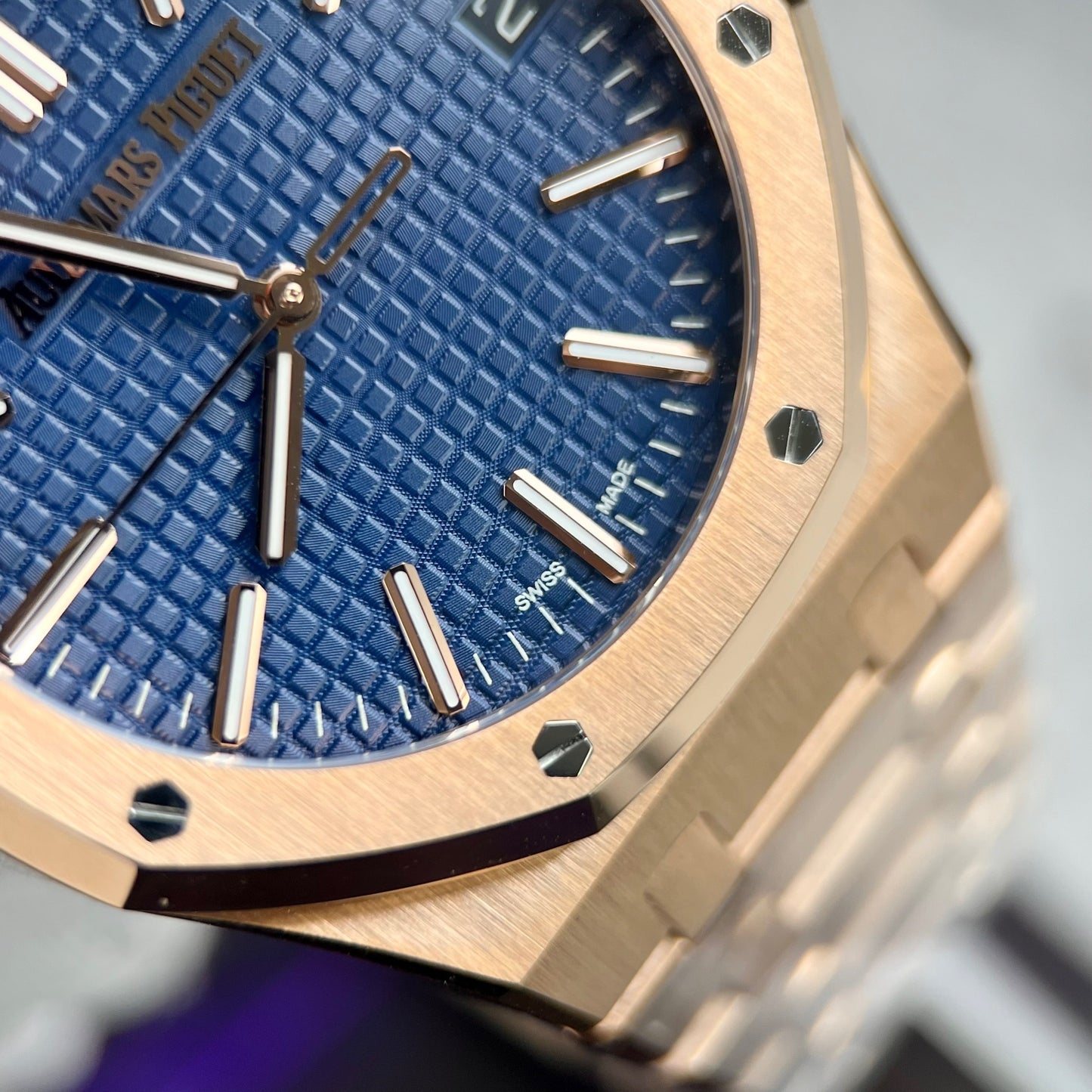 Audemars Piguet Royal Oak 15510 1:1 Best Edition APS Factory Cadran Bleu Or Rose