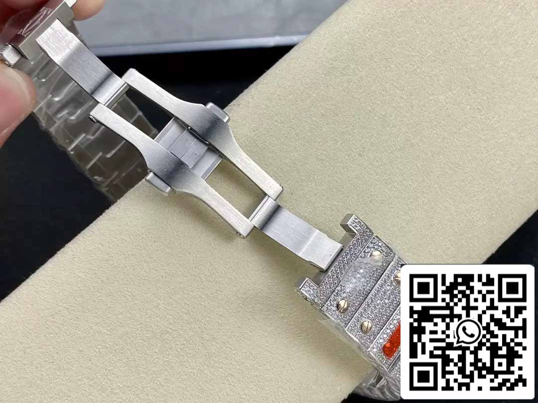 Santos De Cartier Diamantuhren Ziffernblatt in Roségold 1:1 Beste Edition AMG Factory Swarovski-Stein