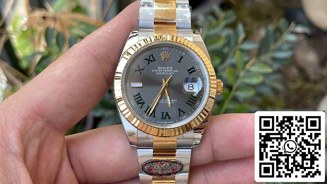 Rolex Datejust M126333-0019 1:1 Meilleure édition Clean Factory 41 mm Cadran Wimbledon Bracelet Oyster