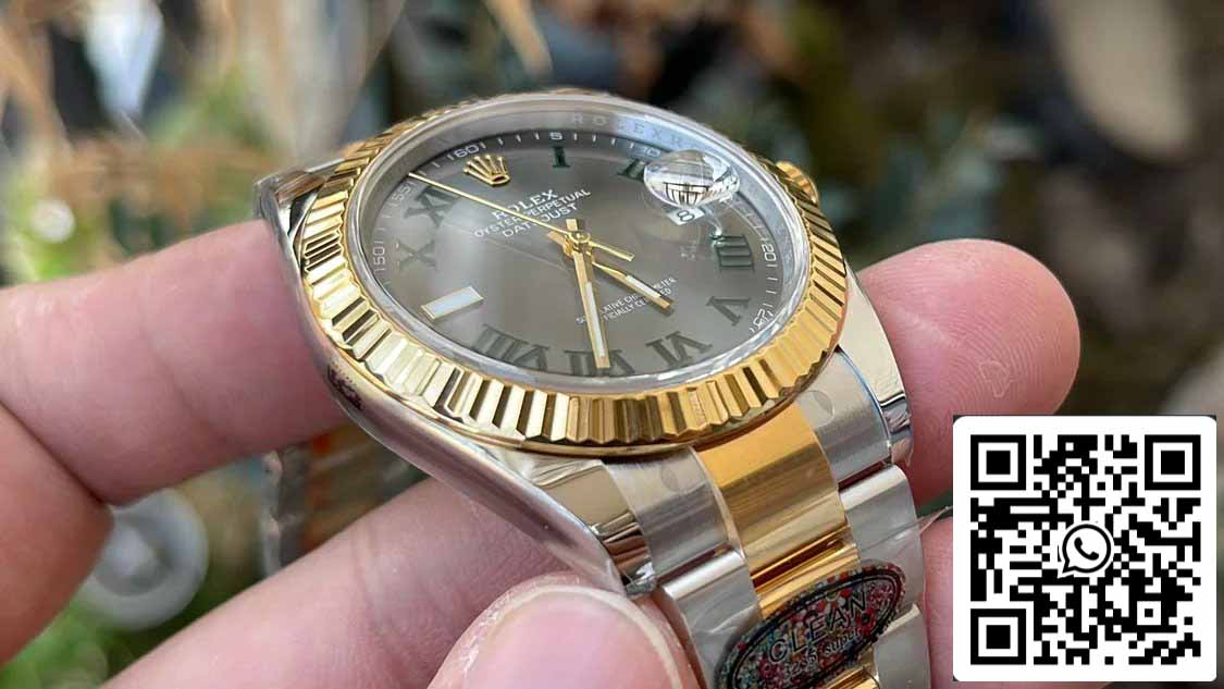 Rolex Datejust M126333-0019 1:1 Meilleure édition Clean Factory 41 mm Cadran Wimbledon Bracelet Oyster