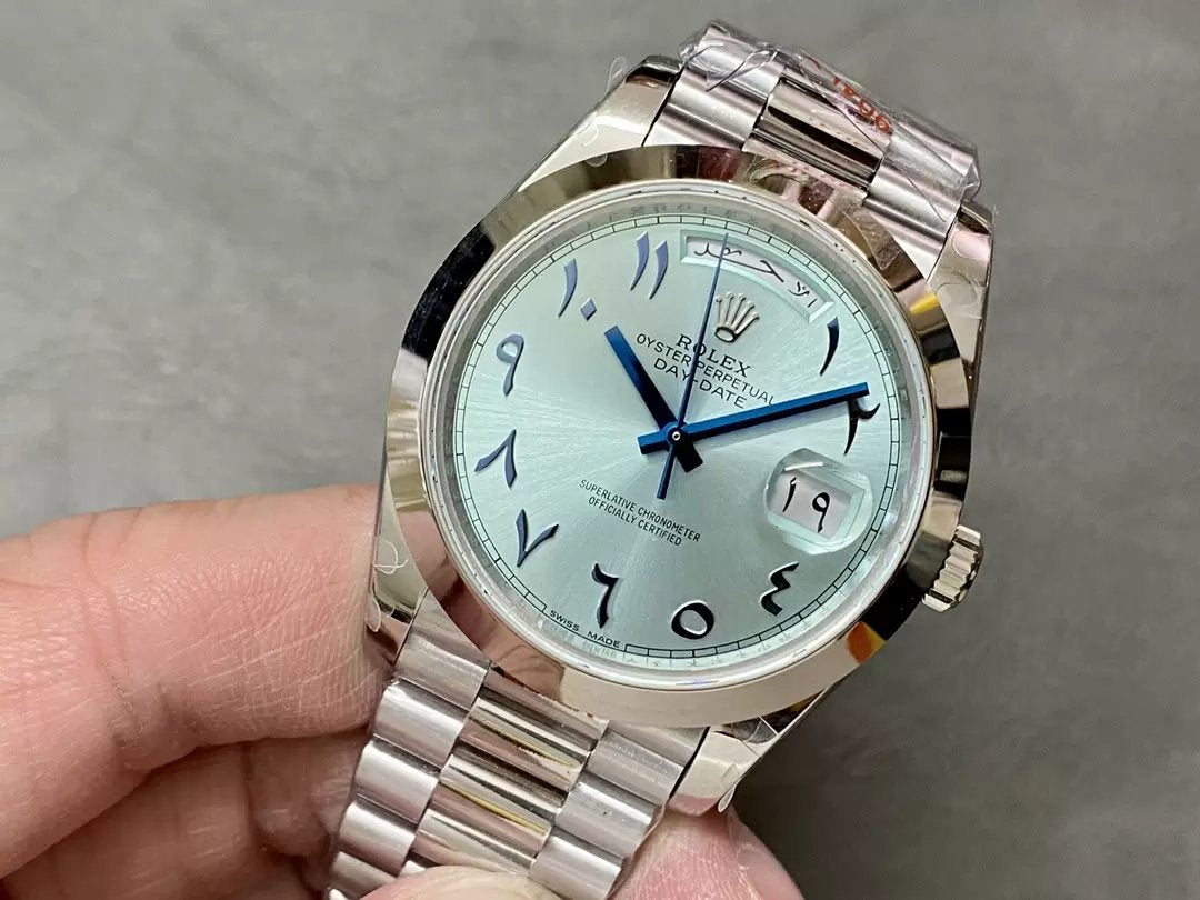 Rolex Day Date 40 M228206-0025 Cadran bleu arabe 1:1 Meilleure édition Mouvement GM Factory 3255