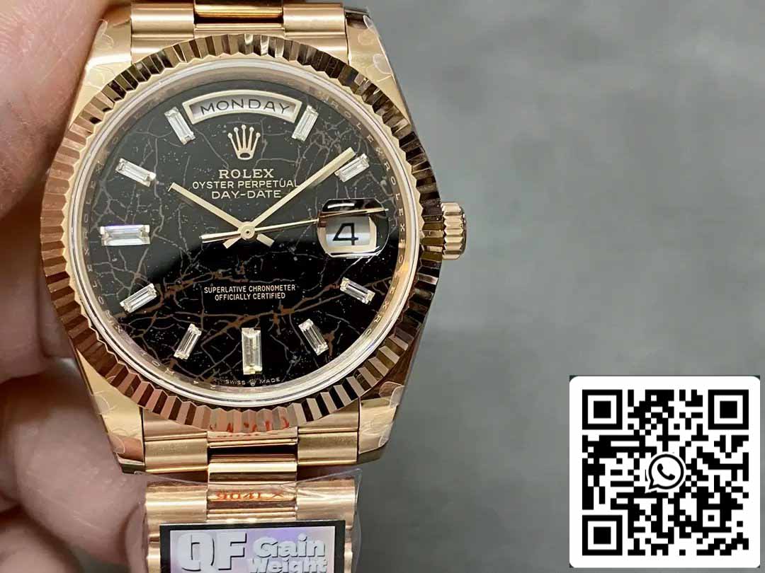 Rolex Day Date 40 M228235-0045 Cadran Diamant Eisenkiesel 1:1 Meilleure Édition QF Factory 183 grammes