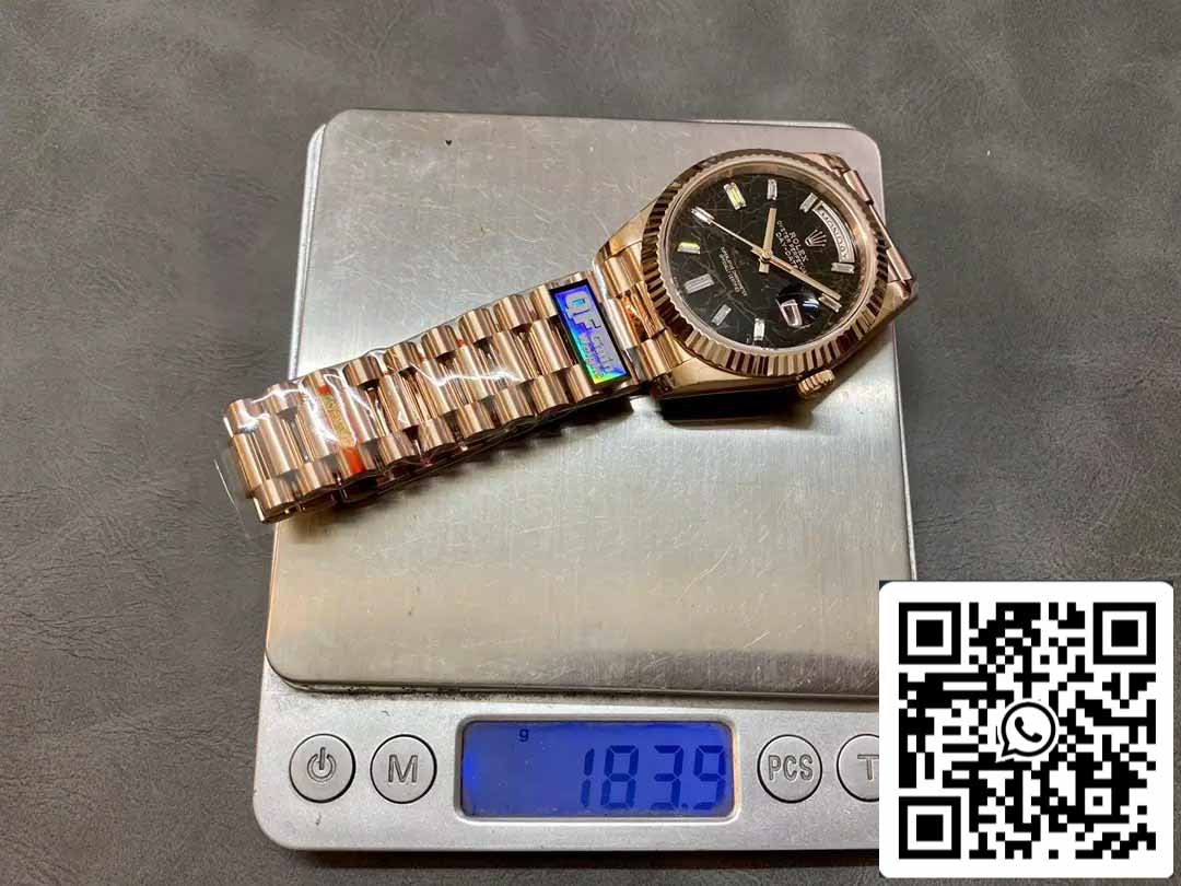 Rolex Day Date 40 M228235-0045 Cadran Diamant Eisenkiesel 1:1 Meilleure Édition QF Factory 183 grammes