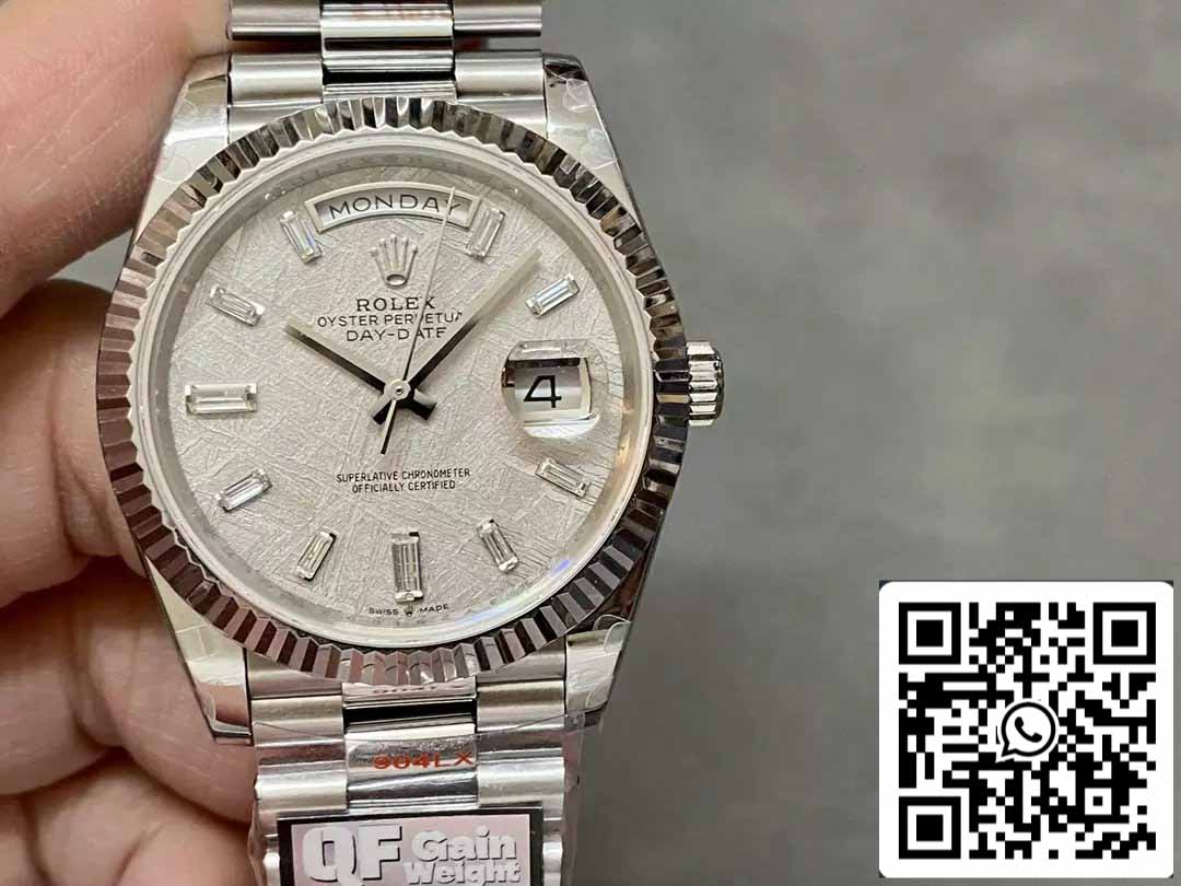 Rolex Day Date 40 M228236-0011 Cadran Diamant Météorite 1:1 Meilleure Édition QF Factory 183 grammes