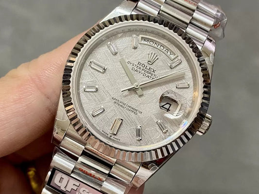 Rolex Day Date 40 M228236-0011 Cadran Diamant Météorite 1:1 Meilleure Édition QF Factory 183 grammes