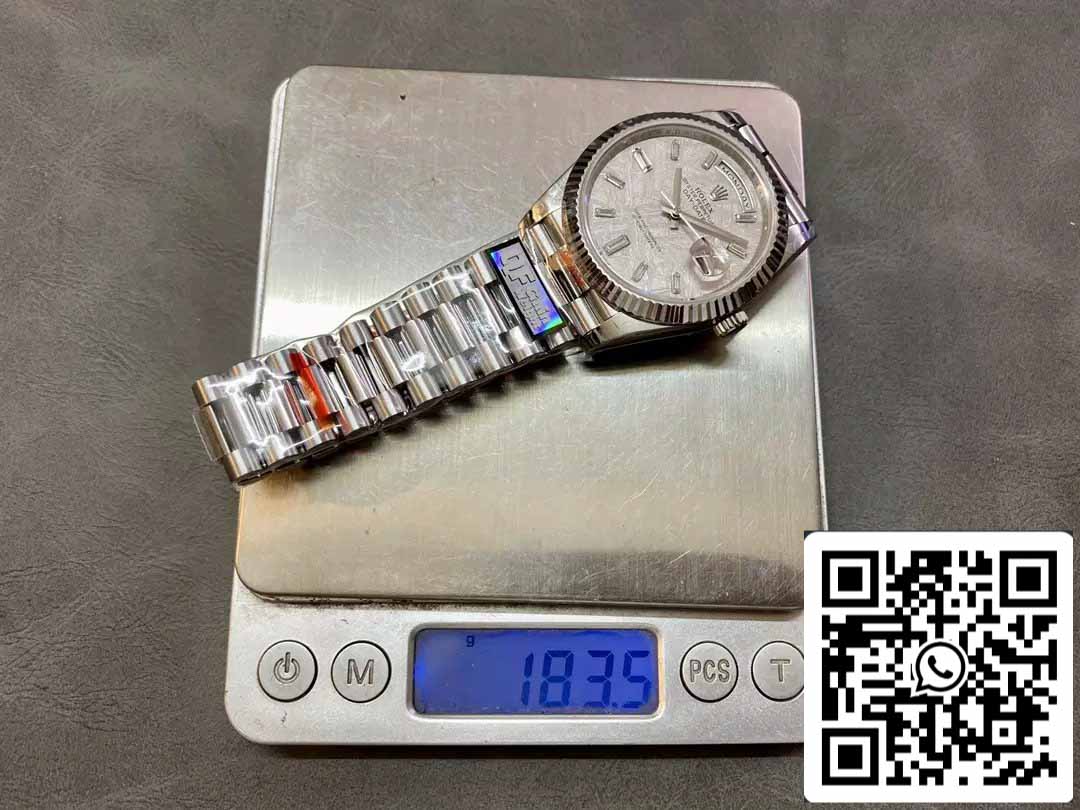 Rolex Day Date 40 M228236-0011 Cadran Diamant Météorite 1:1 Meilleure Édition QF Factory 183 grammes