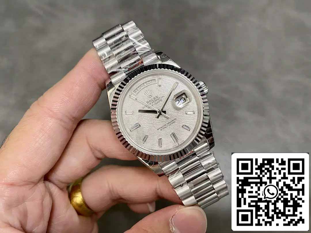 Rolex Day Date 40 m228236-0011 Cadran Diamant Météorite 1:1 Meilleure Édition GM Factory V3 Version Contrepoids