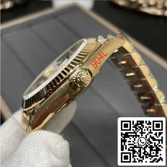 Rolex Day Date 40 M228238 -0004 Schwarzes Diamant-Zifferblatt 1:1 Best Edition GM Factory V3 Gegengewichtsversion