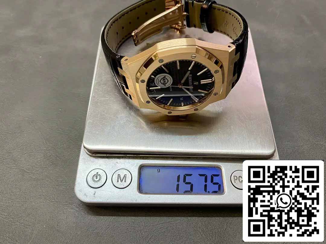 Audemars Piguet Royal Oak 15400OR.OO.D002CR.01 APS Factory V3 1:1 Beste Edition schwarzes Zifferblatt 