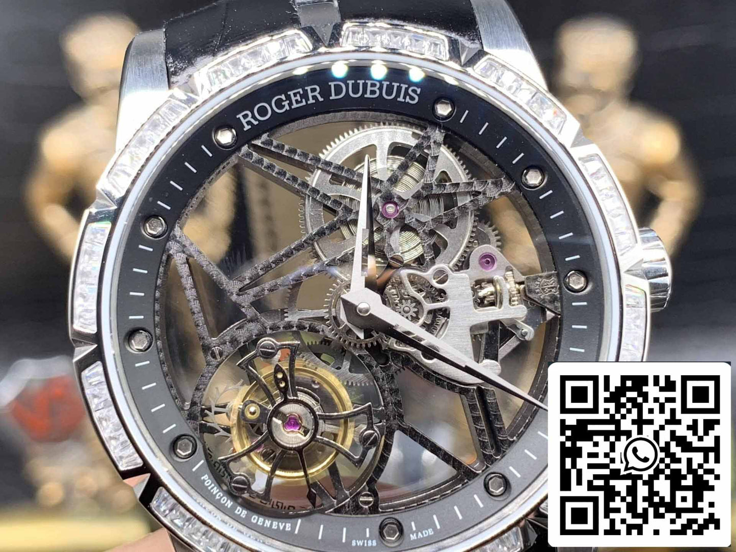 Roger Dubuis Excalibur RDDBEX0393 Boîtier Argent 1:1 Meilleure Édition BBR Factory V3 Tourbillon Cadran Squelette 