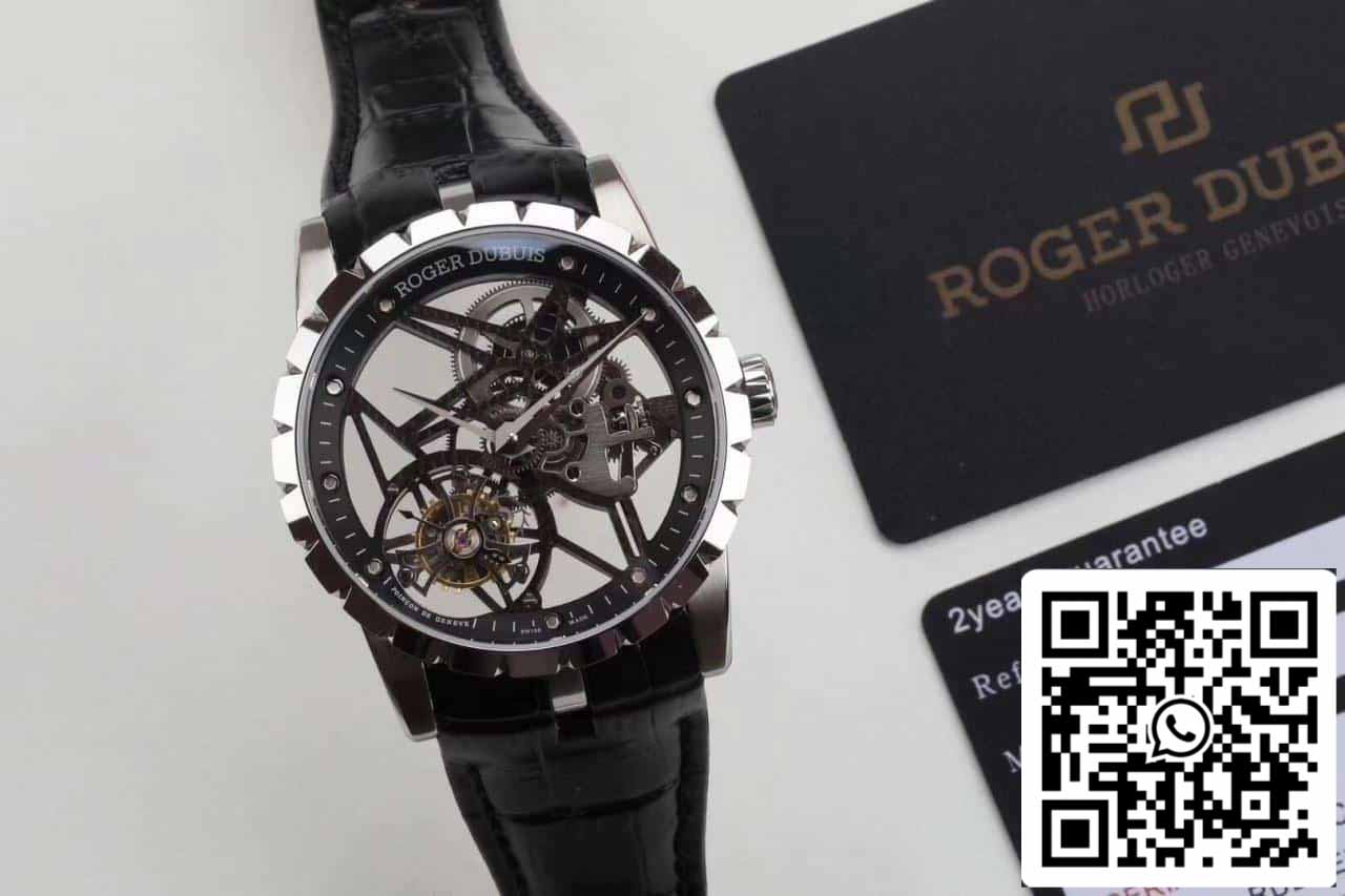 Montre Roger Dubuis Excalibur RDDBEX0392 boîtier argenté 1:1 meilleure édition BBR Factory V3 Tourbillon 