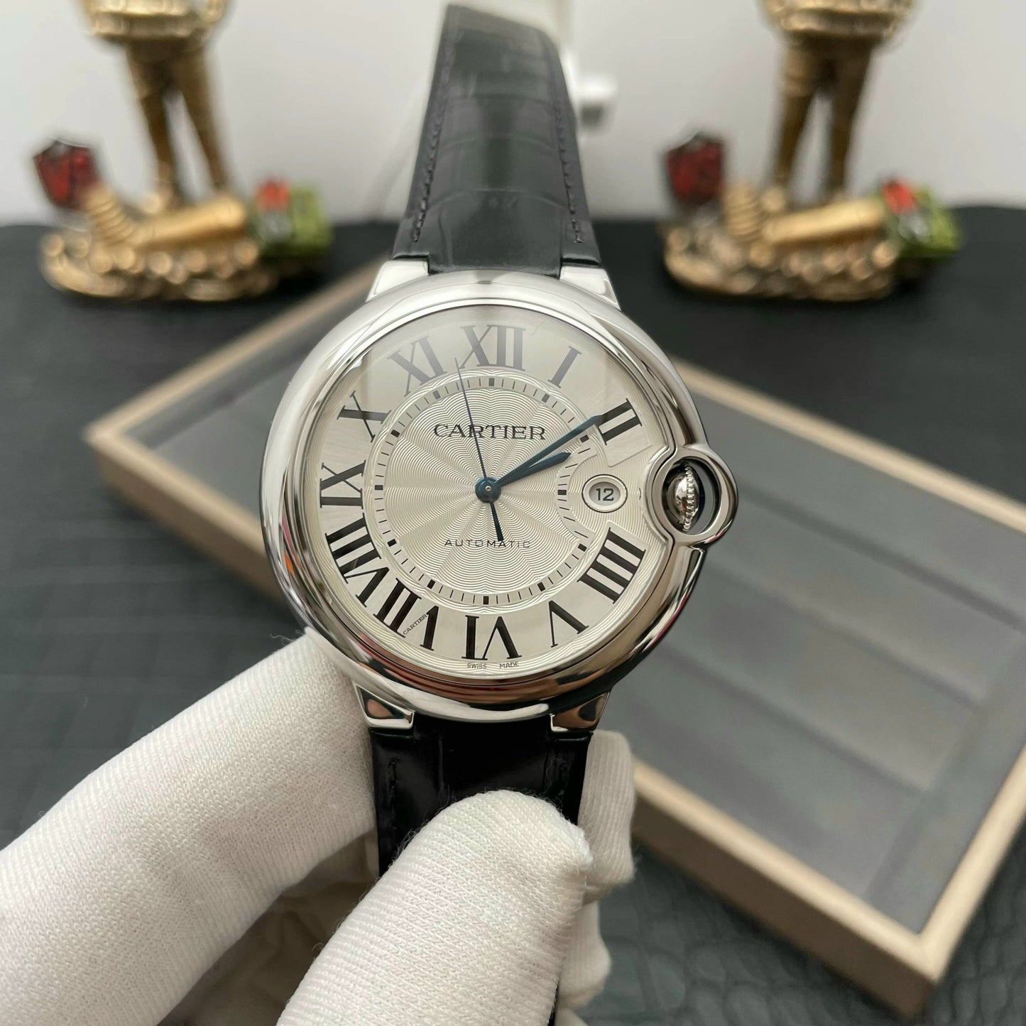 Ballon Bleu De Cartier 42MM WSBB0026 1:1 Best Edition AF Factory weißes Zifferblatt