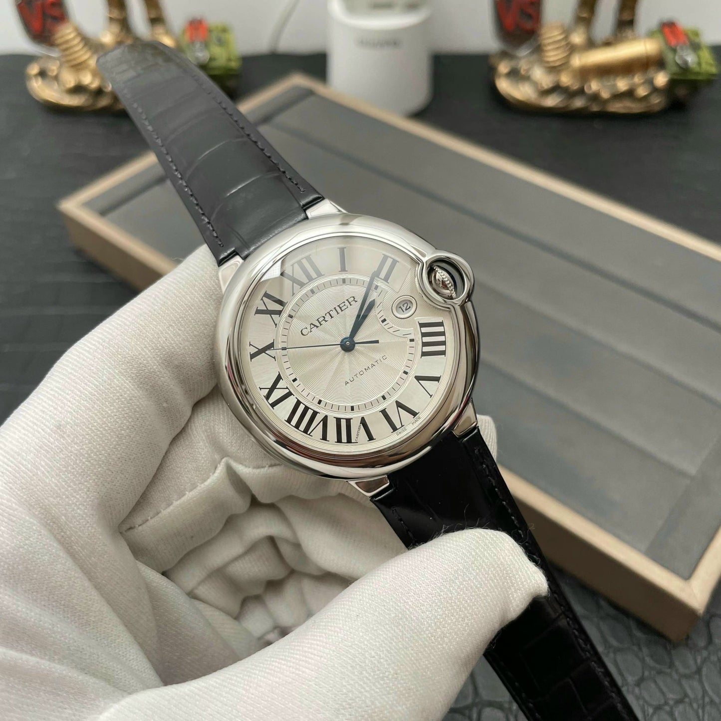 Ballon Bleu De Cartier 42MM WSBB0026 1:1 Best Edition AF Factory weißes Zifferblatt