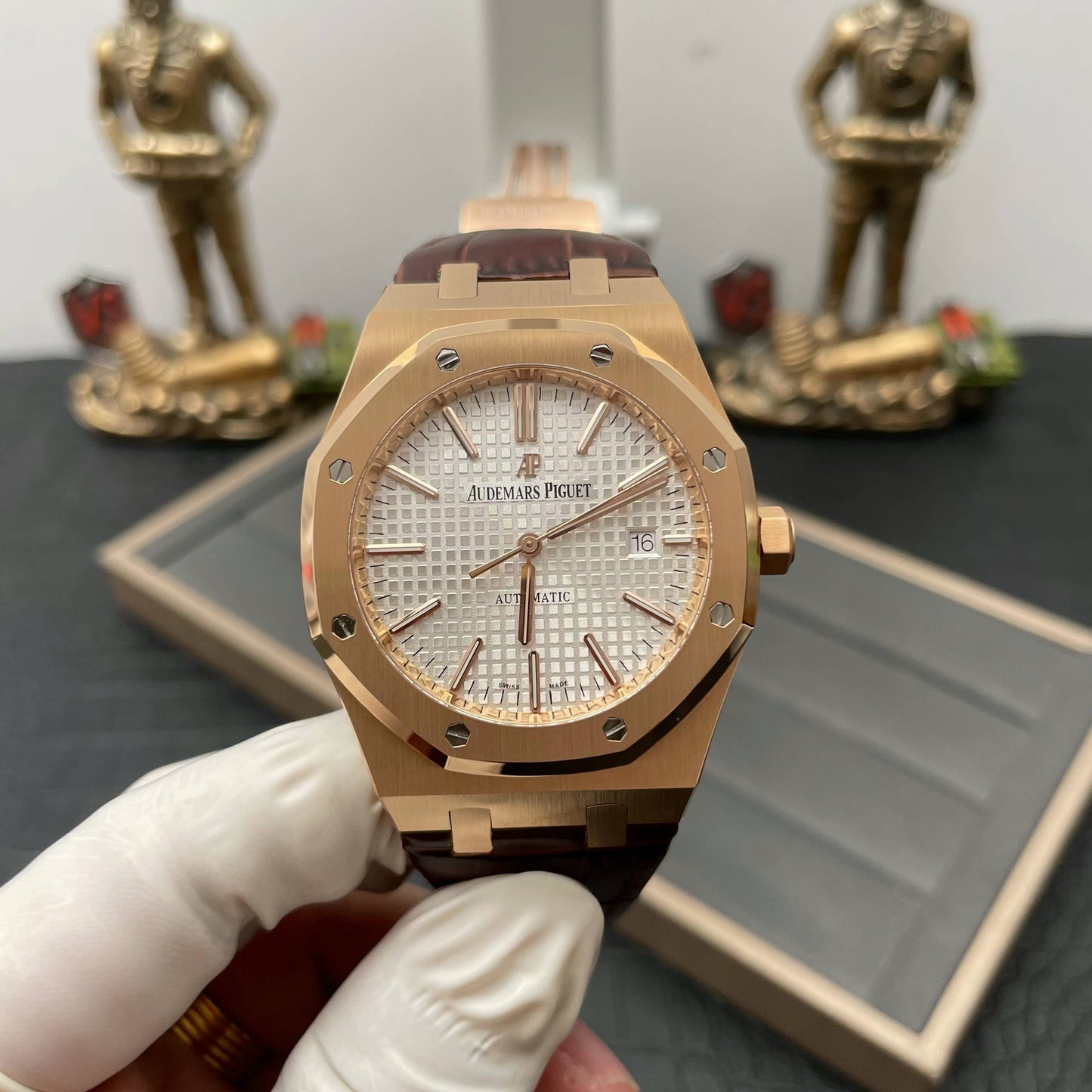 Audemars Piguet Royal Oak 15500OR.OO.D002CR.01 1:1 Best Edition APS Factory V3 schwarzes Zifferblatt 