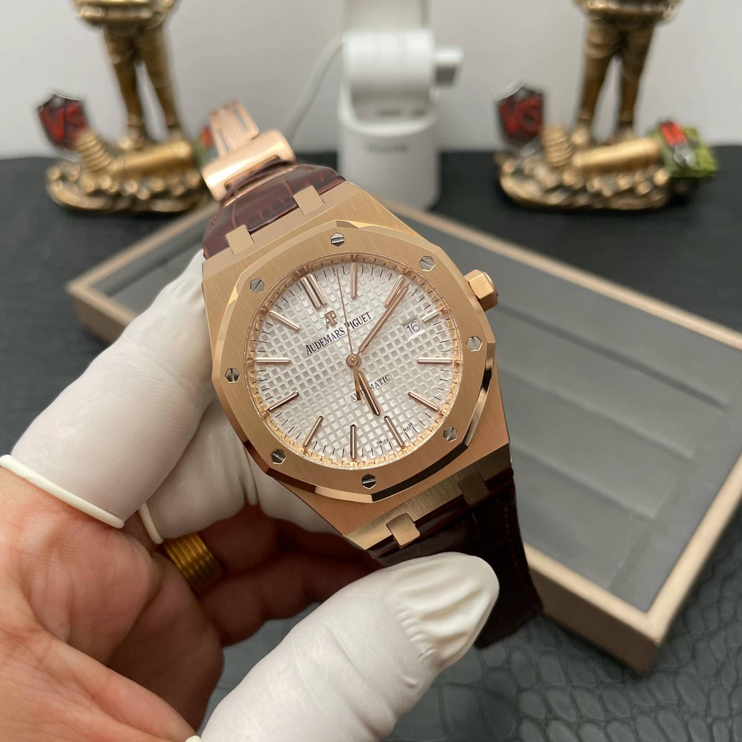 Audemars Piguet Royal Oak 15500OR.OO.D002CR.01 1:1 Best Edition APS Factory V3 schwarzes Zifferblatt 