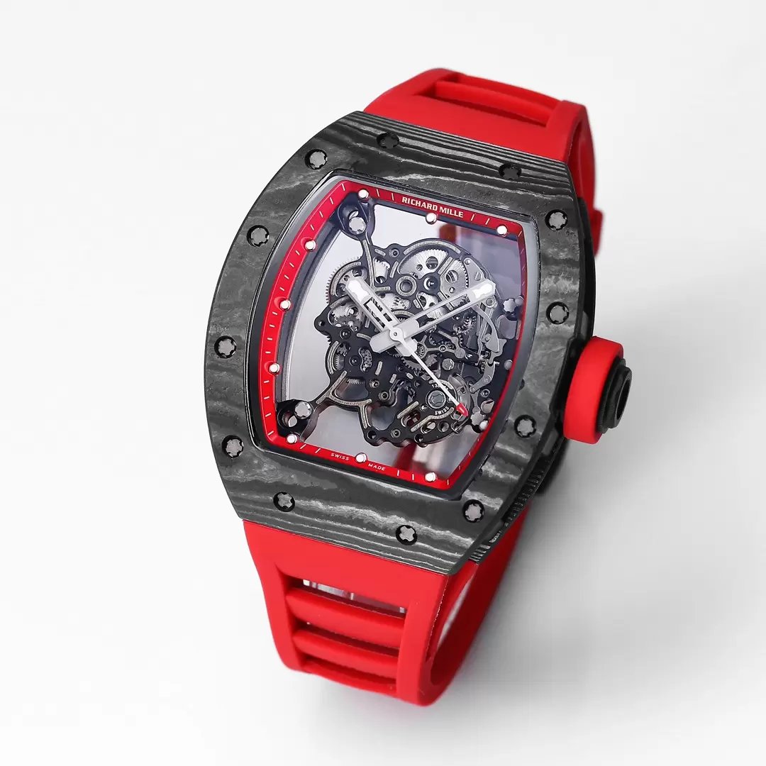 RICHARD MILLE RM055 Redesigned original 1:1 Best Edition BBR Factory 2024 Red Strap
