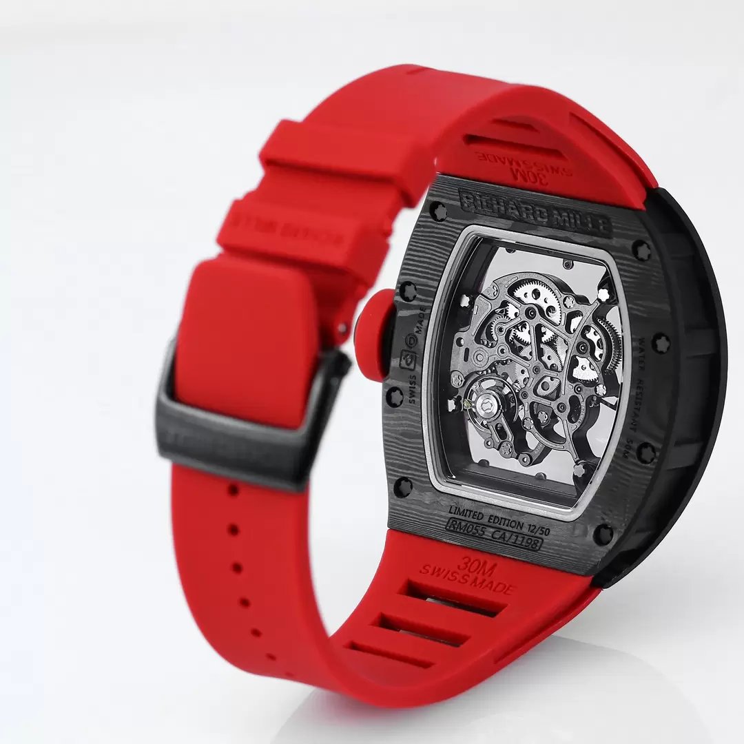 RICHARD MILLE RM055 Redesigned original 1:1 Best Edition BBR Factory 2024 Red Strap