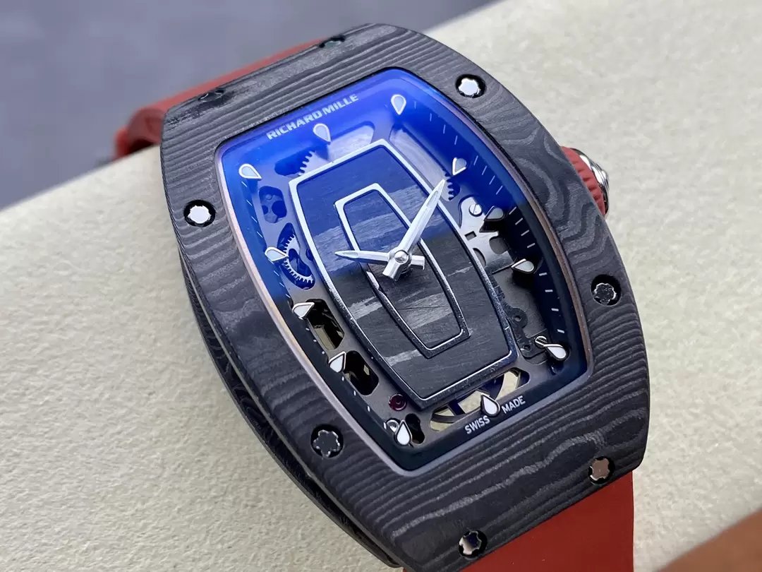 Richard Mille RM 07 RM007 Carbon NTPT Gehäuse 1:1 Best Edition G+ Fabrikrotes Armband