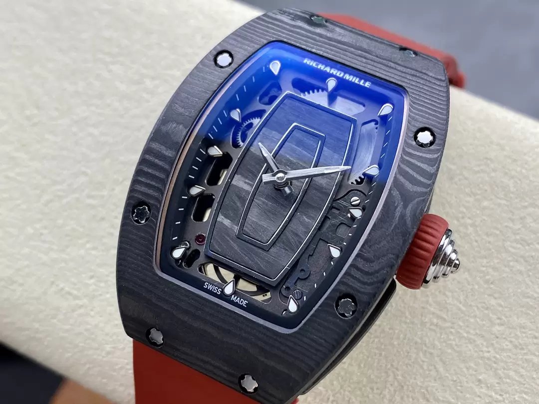 Richard Mille RM 07 RM007 Carbon NTPT Gehäuse 1:1 Best Edition G+ Fabrikrotes Armband
