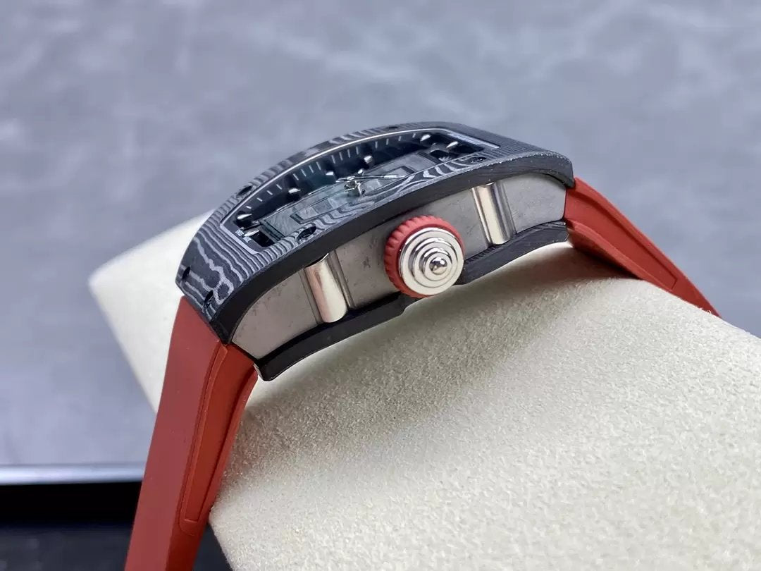 Richard Mille RM 07 RM007 Carbon NTPT Gehäuse 1:1 Best Edition G+ Fabrikrotes Armband