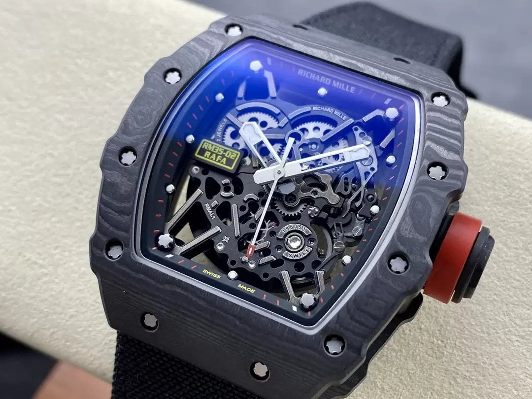 Richard Mille RM035-02 G+ Factory RM3502 Carbon NTPT Bracelet Velcro Noir 