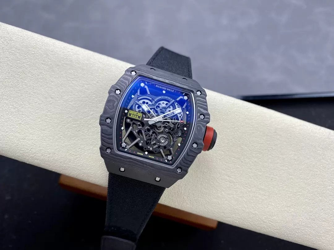 Richard Mille RM035-02 G+ Factory RM3502 Carbon NTPT Bracelet Velcro Noir 