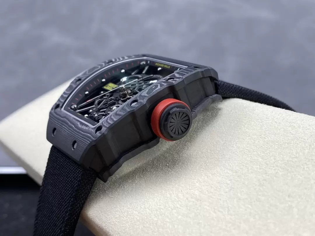 Richard Mille RM035-02 G+ Factory RM3502 Carbon NTPT Bracelet Velcro Noir 