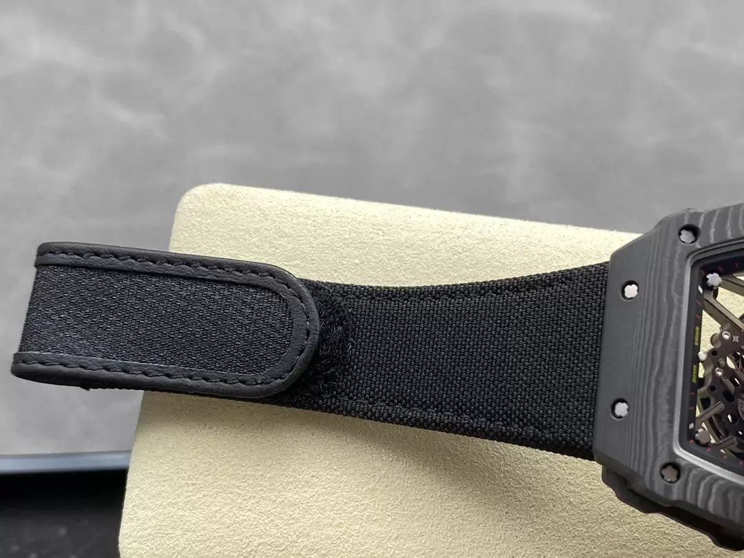 Richard Mille RM035-02 G+ Factory RM3502 Carbon NTPT Bracelet Velcro Noir 