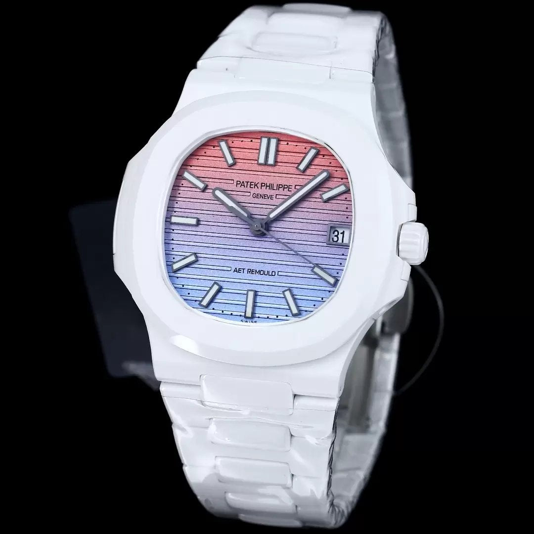 [AET modifiziert] Patek Philippe Nautilus 5711 Keramik Farbverlauf Sonnenuntergang Zifferblatt 1:1 Beste Edition
