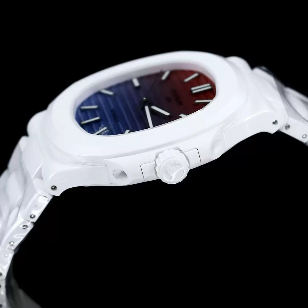 [AET modifiziert] Patek Philippe Nautilus 5711 Keramik Farbverlauf Sonnenuntergang Zifferblatt 1:1 Beste Edition