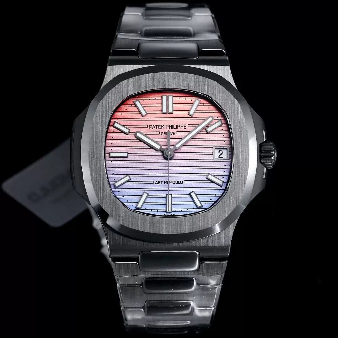 [AET modifiziert] Patek Philippe Nautilus 5711 Keramik schwarzes Sonnenuntergangszifferblatt 1:1 Beste Edition