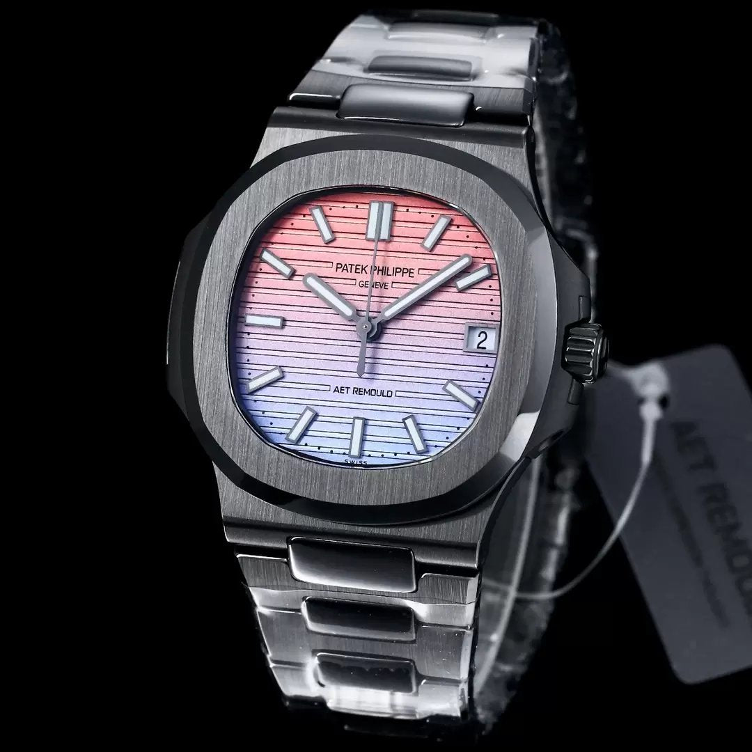 [AET modifiziert] Patek Philippe Nautilus 5711 Keramik schwarzes Sonnenuntergangszifferblatt 1:1 Beste Edition