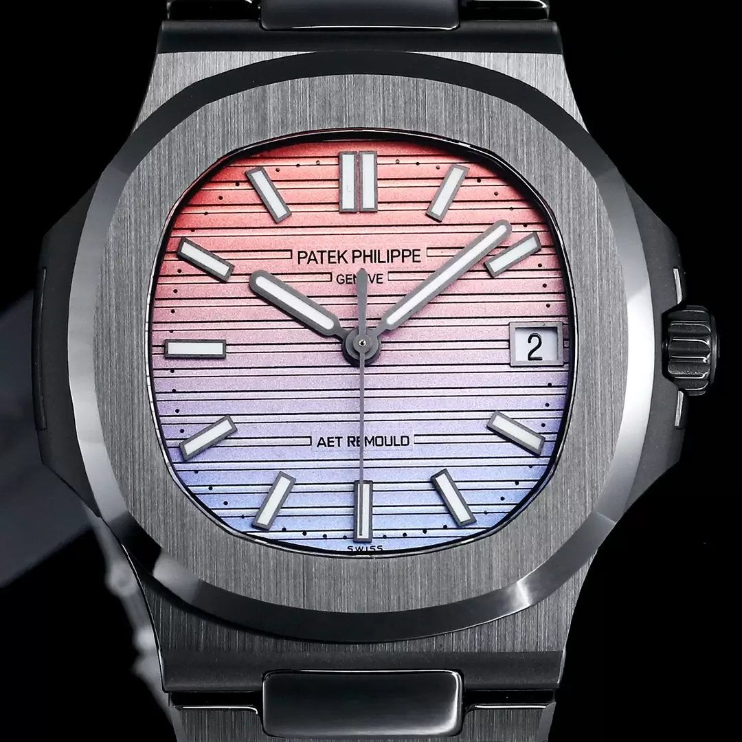 [AET modifiziert] Patek Philippe Nautilus 5711 Keramik schwarzes Sonnenuntergangszifferblatt 1:1 Beste Edition