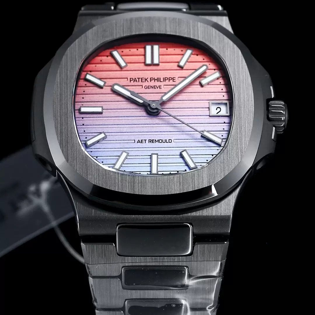 [AET modifiziert] Patek Philippe Nautilus 5711 Keramik schwarzes Sonnenuntergangszifferblatt 1:1 Beste Edition
