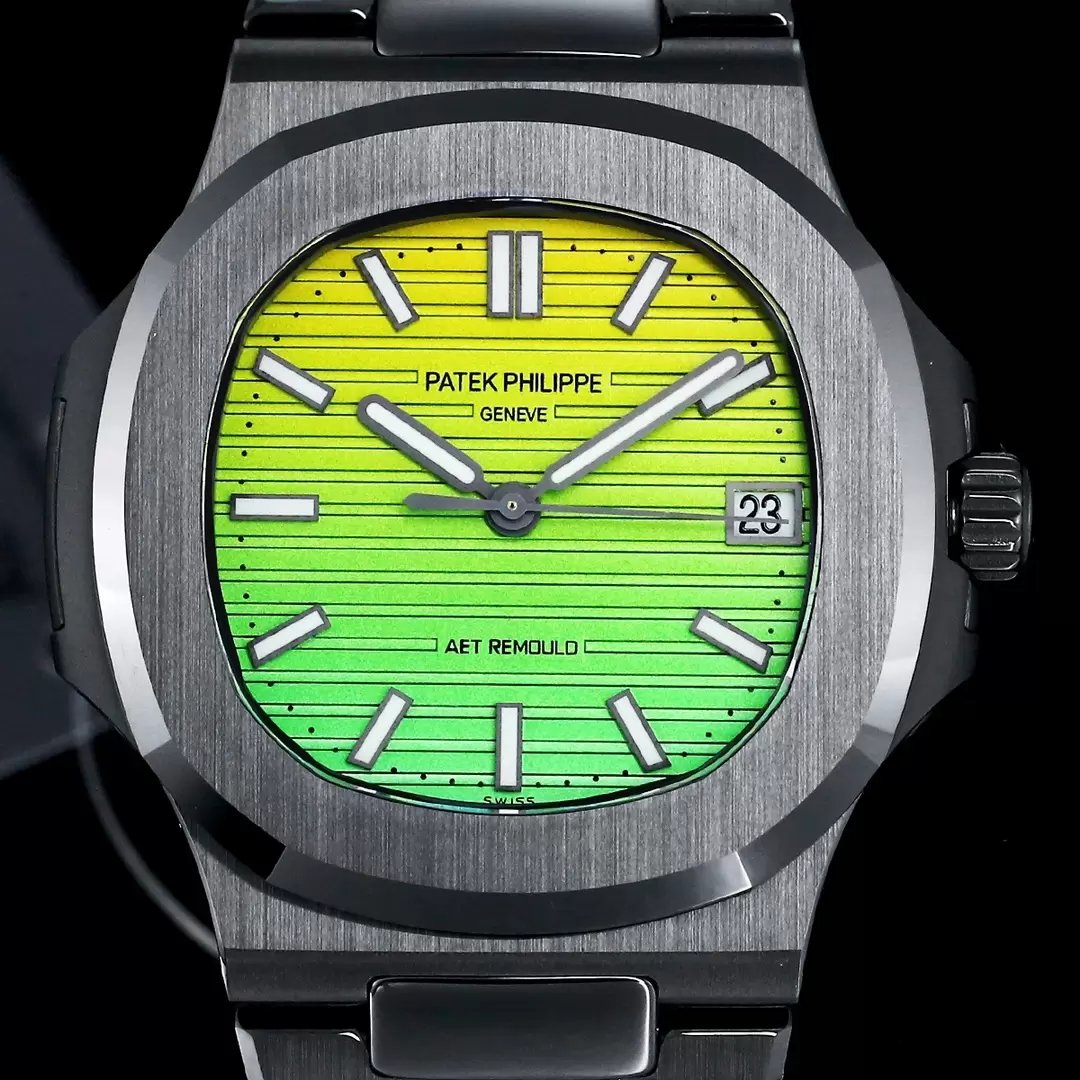 [AET modifiziert] Patek Philippe Nautilus 5711 Keramik Schwarz Farbverlauf Grünes Zifferblatt 1:1 Beste Edition