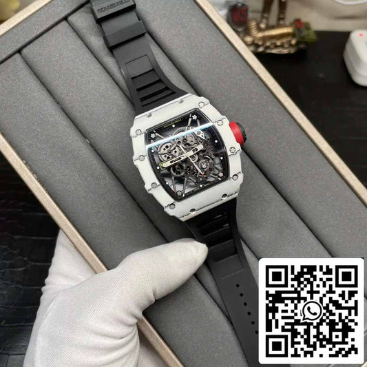 Richard Mille RM35-01 Sonic Factory 1:1 Best Edition Weiß Carbon NTPT Schwarzes Kautschukarmband