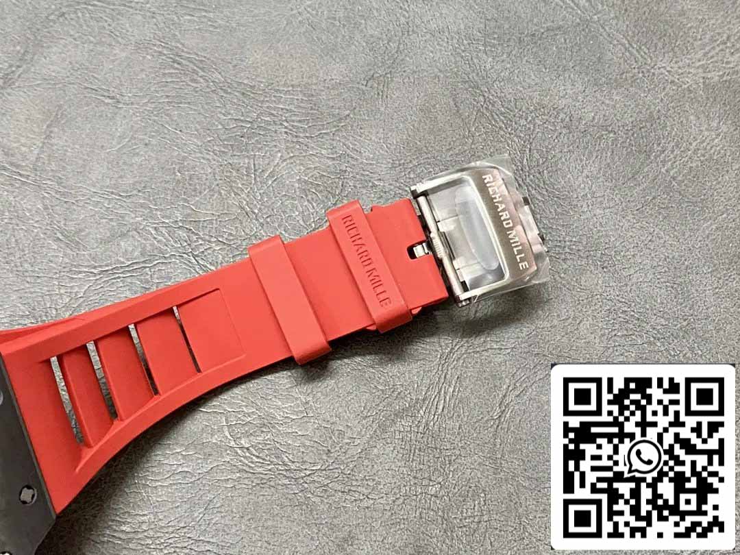 Richard Mille RM35-01 Sonic Factory 1:1 Best Edition Bracelet en caoutchouc rouge noir carbone NTPT