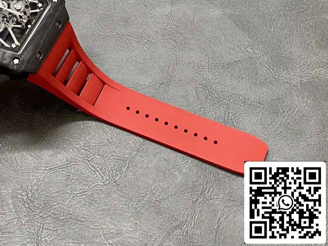 Richard Mille RM35-01 Sonic Factory 1:1 Best Edition Bracelet en caoutchouc rouge noir carbone NTPT