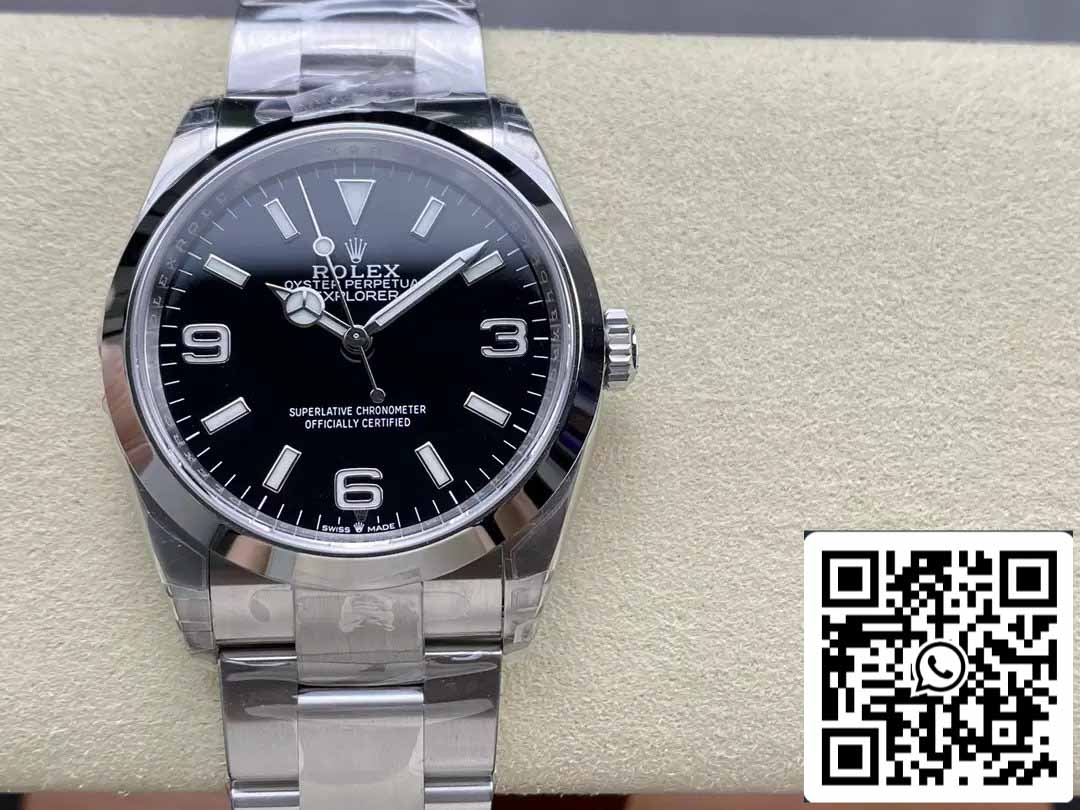Rolex Explorer m124270-0001 36MM 1:1 Best Edition VS Factory schwarzes Zifferblatt Stahl