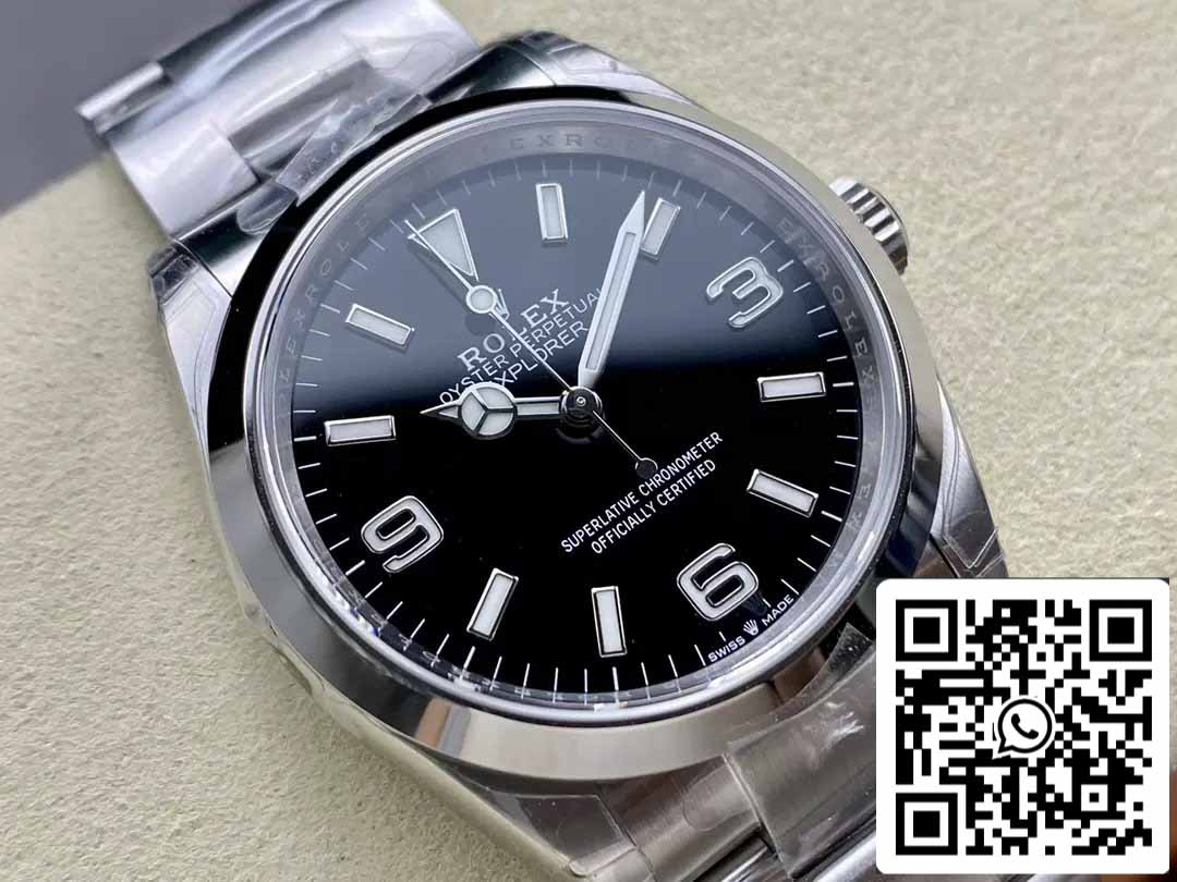 Rolex Explorer m124270-0001 36MM 1:1 Best Edition VS Factory schwarzes Zifferblatt Stahl