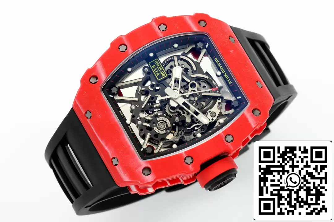 Richard Mille RM035-02 NTPT Carbon 1:1 Best Edition ZF Factory Red Demon Version Schwarzes Armband 