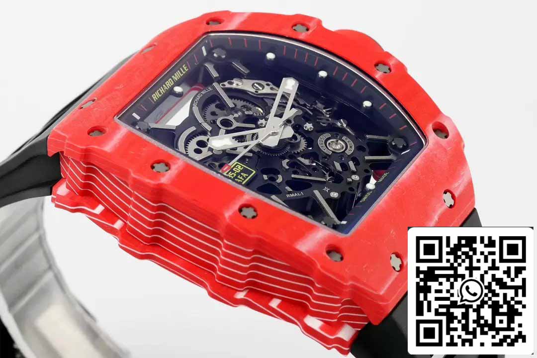Richard Mille RM035-02 NTPT Carbon 1:1 Best Edition ZF Factory Red Demon Version Schwarzes Armband 