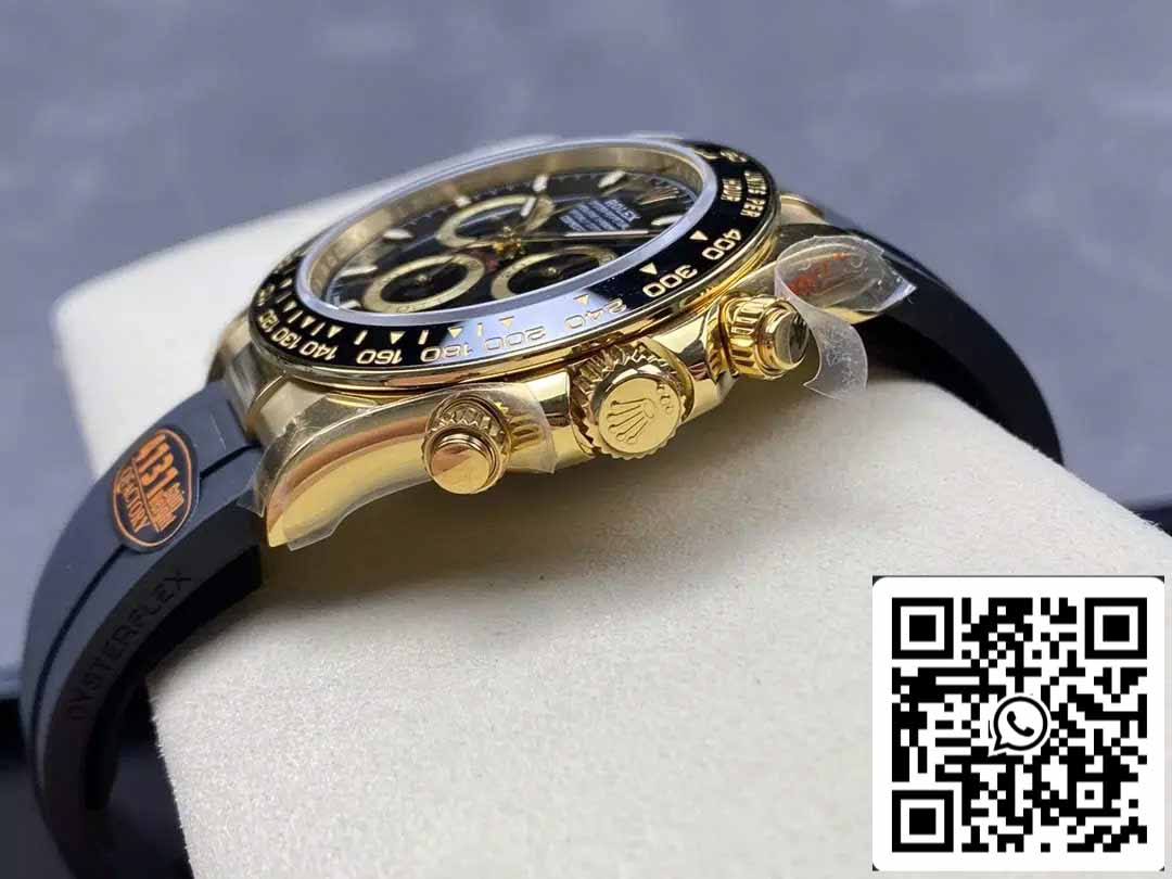 Rolex Cosmograph Daytona m126518 1:1 Best Edition QF Factory 4131 Uhrwerk Schwarzes Zifferblatt und Gold