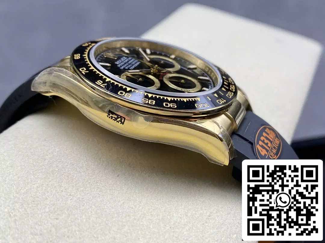 Rolex Cosmograph Daytona m126518 1:1 Best Edition QF Factory 4131 Uhrwerk Schwarzes Zifferblatt und Gold