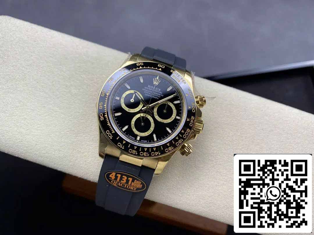 Rolex Cosmograph Daytona m126518 1:1 Best Edition QF Factory 4131 Uhrwerk Schwarzes Zifferblatt und Gold
