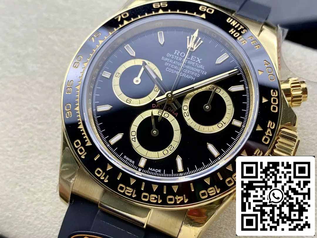 Rolex Cosmograph Daytona m126518 1:1 Best Edition QF Factory 4131 Uhrwerk Schwarzes Zifferblatt und Gold