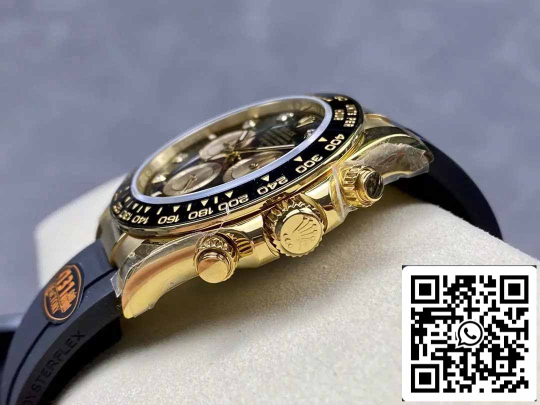 Rolex Cosmograph Daytona m126515 1:1 Best Edition QF Factory 4131 Uhrwerk, schwarzes Zifferblatt und Roségold