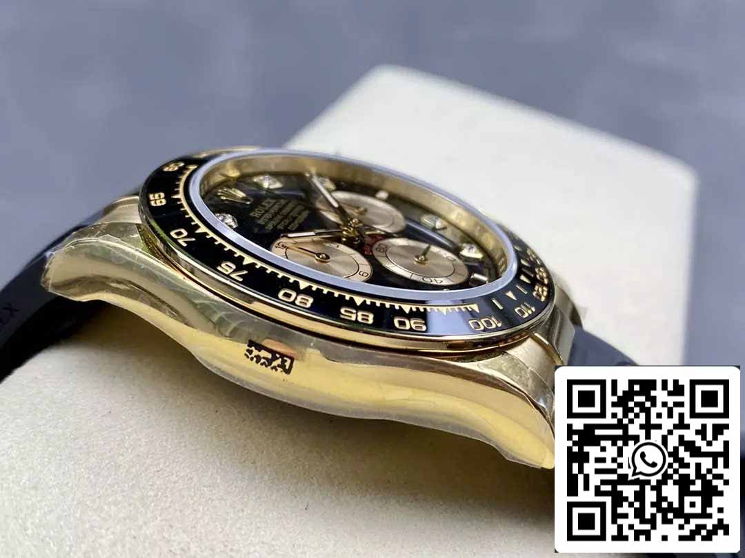 Rolex Cosmograph Daytona m126515 1:1 Best Edition QF Factory 4131 Uhrwerk, schwarzes Zifferblatt und Roségold
