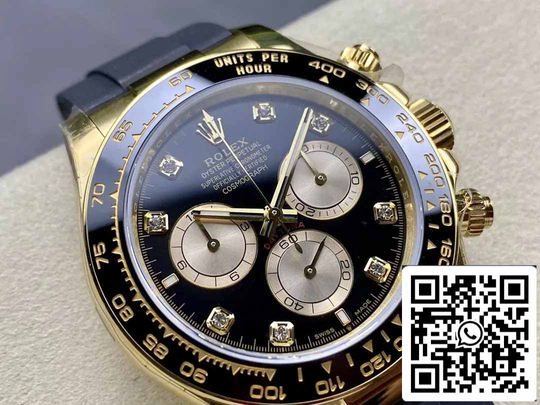 Rolex Cosmograph Daytona m126515 1:1 Best Edition QF Factory 4131 Uhrwerk, schwarzes Zifferblatt und Roségold
