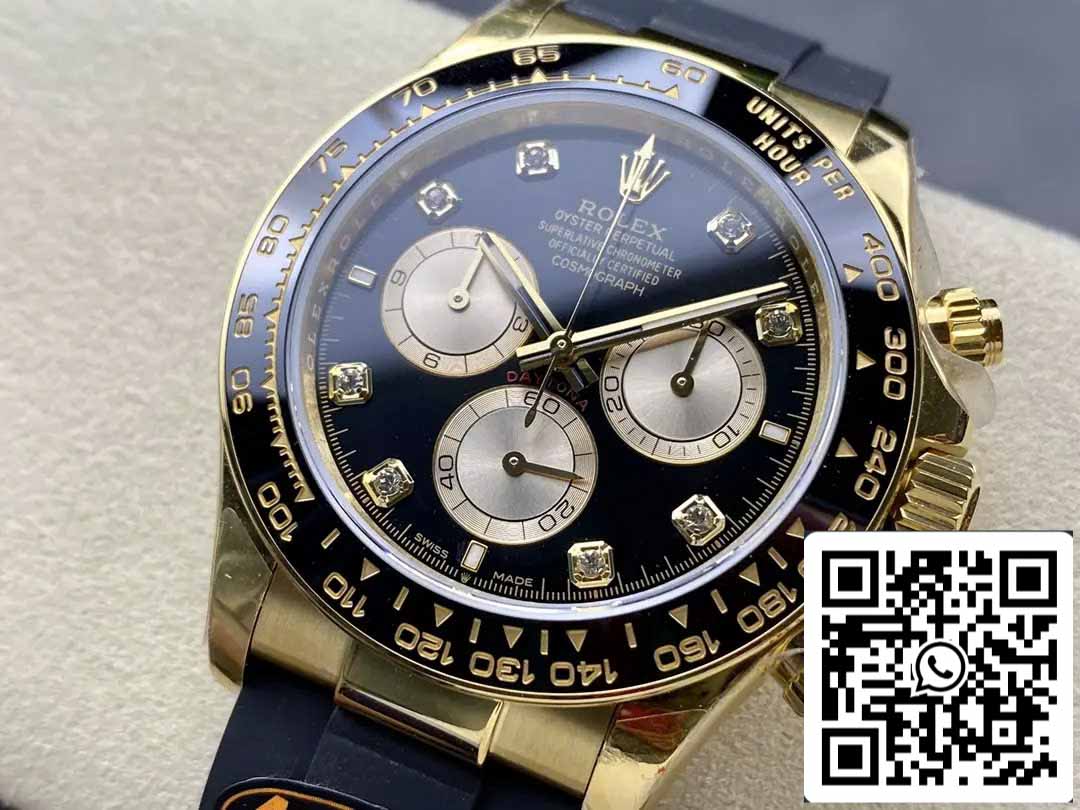 Rolex Cosmograph Daytona m126515 1:1 Best Edition QF Factory 4131 Uhrwerk, schwarzes Zifferblatt und Roségold